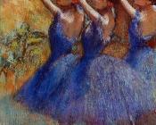 埃德加德加 - Three Dancers in Purple Skirts